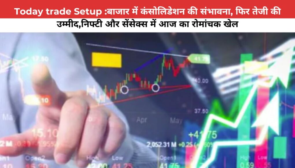 Today trade Setup :बाजार में कंसोलिडेशन की संभावना, फिर तेजी की उम्मीद