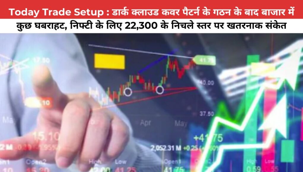 Today Trade Setup : डार्क क्लाउड कवर पैटर्न के गठन के बाद बाजार में कुछ घबराहट, निफ्टी के लिए 22,300 के निचले स्तर पर खतरनाक संकेत