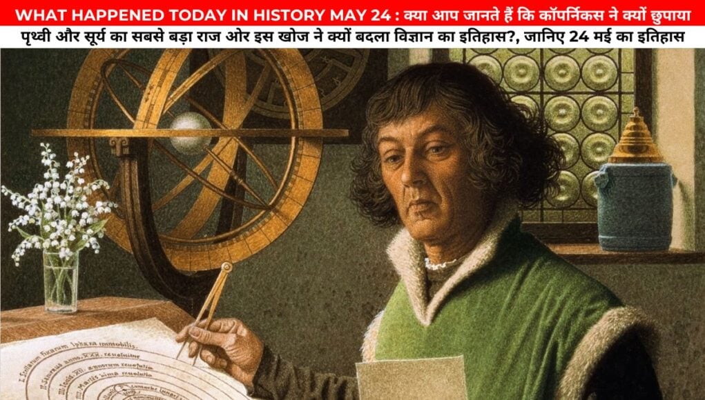 WHAT HAPPENED TODAY IN HISTORY MAY 24 : क्या आप जानते हैं कि कॉपर्निकस ने क्यों छुपाया पृथ्वी और सूर्य का सबसे बड़ा राज ओर इस खोज ने क्यों बदला विज्ञान का इतिहास?, जानिए 24 मई का इतिहास