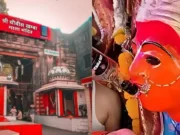 Ujjain Maha Ashtami: Collector to Offer Liquor to Goddess, 40 Temples to be Covered Collector offering liquor to Goddess Mahamaya at Choubis Khamba Mata Temple in Ujjain during Maha Ashtami rituals.