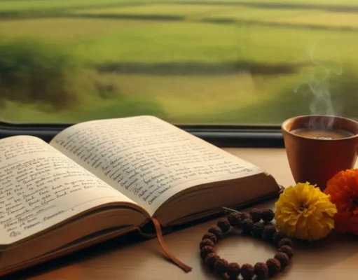Pilgrimage Journeys: Real Stories of Faith, Miracles, and Transformation A journal open to a handwritten entry, symbolizing the sharing of real and personal Pilgrimage Journeys stories.