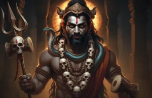 The Secret of Kalbhairav: Ujjain’s Mysterious Alcohol-Drinking Deity Devotees offering liquor at Kalbhairav Temple in Ujjain, symbolizing The Secret of Kalbhairav’s eternal guardianship.