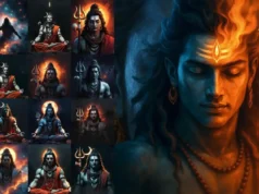 12 Ultimate Shiva Stotrams: Meanings, Origins, and Spiritual Power Lord Shiva meditating surrounded by divine light, symbolizing the power and purity of Shiva Stotrams