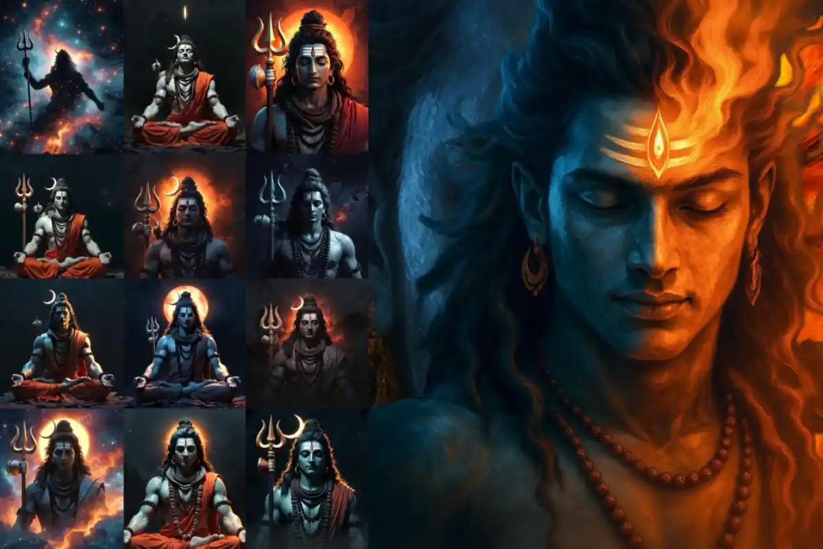 shiva-stotrams-meanings-benefits Lord Shiva meditating surrounded by divine light, symbolizing the power and purity of Shiva Stotrams
