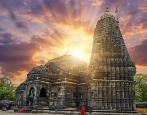 Trimbakeshwar Jyotirlinga: Source of Godavari & Home to Three Lingams Trimbakeshwar Jyotirlinga Temple near Nashik dedicated to Lord Shiva with three-faced lingam and origin of Godavari River