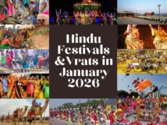 The Ultimate Guide to Hindu Festivals and Vrats in January 2026 – Rituals and Significance Devotees performing rituals during Hindu Festivals and Vrats in January 2026, celebrating Makar Sankranti, Basant Panchami, and Magh Amavasya with devotion.