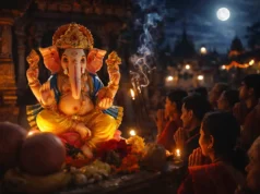 Lambodara Sankashti Chaturthi: Date, Moonrise Time, Puja Vidhi & Spiritual Meaning Lambodara Ganesha worship during Lambodara Sankashti Chaturthi night puja