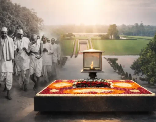 78th Mahatma Gandhi Punyatithi 2026 – A Timeless Tribute to the Father of the Nation Mahatma Gandhi leading the historic Dandi March during the Salt Satyagraha against British rule.