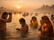 Mauni Amavasya 2026: Date, Timings, Significance, and Sacred Bathing Rituals Explained Devotees taking a sacred holy dip in the River Ganga on Mauni Amavasya 2026 at dawn.